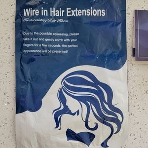 New 20" hair extensions brunette curly wire